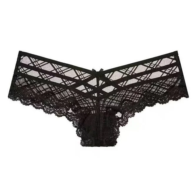 Women's Sexy Lace Cross Dress Panties - 88% Cotton Briefs